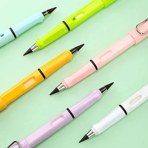 Vista 5 de Lápiz sin tinta Eternal, tecnología de escritura, lápiz eterno con bolígrafo reemplazable, paquete de 12 puntas de bolígrafo