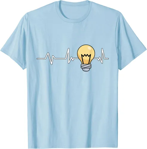 Vista 96 de Bombilla Heartbeat bombilla regalo bombilla bombilla camiseta Negro