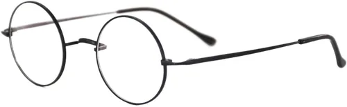 Vista 2 de Agstum Marco de lentes redondos retro de titanio puro sin almohadillas para la nariz