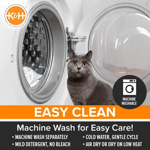 Vista 5 de K&H Pet Products - Almohadilla de autocalentamiento para mascotas, 21 x 17 pulgadas, gris/negra