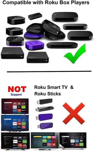 Vista 3 de Control remoto IR compatible con Roku 1 2 3 4 HD LT XS XD Roku Express 3900R Premiere 4620XB 4210XB 3900R 2500R 2700R 2450XB caja de reproductor