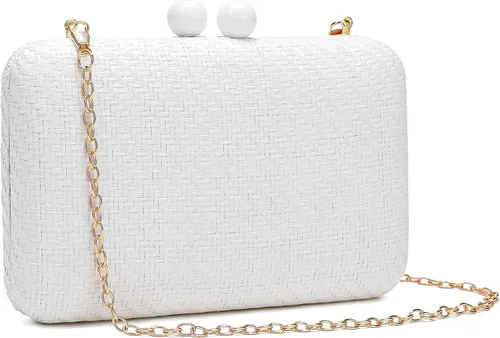 Vista 2 de CARIEDO Bolso de noche con diamantes de imitación para mujer, bolso de mano de cristal para boda, baile de graduación, salida nocturna y fiesta