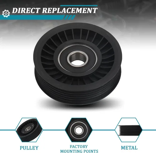 Vista 4 de IRONTEK 1L2E6C348AA Tensor de correa Polea tensora para Ford (2002-2005 Excursion/ 2002-2014 Expedition/2002-2010 F-150), para Jeep 2007-2018