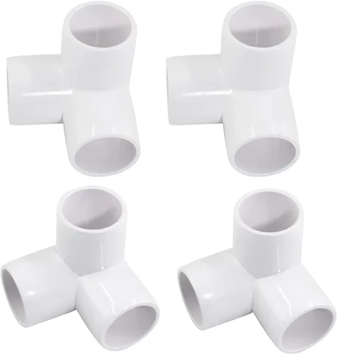 Vista 2 de Litoexpe Conector de tubo de grado de muebles de codo de PVC de 3/4 pulgadas, conector de tubería para estante de PVC DIY, marco de almacenamiento