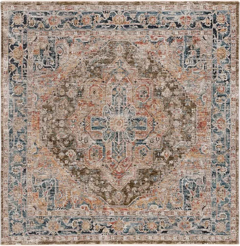 Vista 15 de SAFAVIEH Silverado Collection - Alfombra para pasillo, 2 x 8 pies, azul y óxido, diseño vintage envejecido, no desprende pelusa y de fácil cuidado