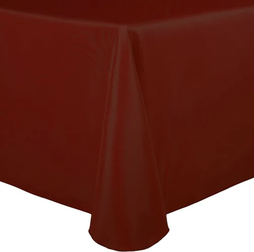 Vista 3 de Ultimate Textile Mantel ovalado de lino de poliéster de 60 x 102 pulgadas, color marrón cobre