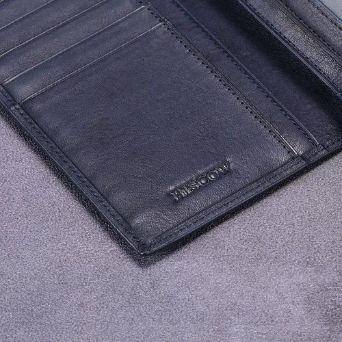 Vista 8 de HISCOW Cartera larga plegable con 15 ranuras para tarjetas de crédito - Piel de becerro italiana