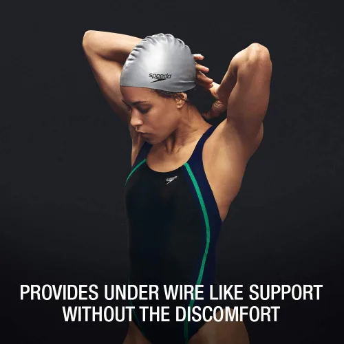 Vista 8 de Speedo Creora Highclo Quantum Splice - Traje de baño de una pieza para mujer de corte alto sólido.