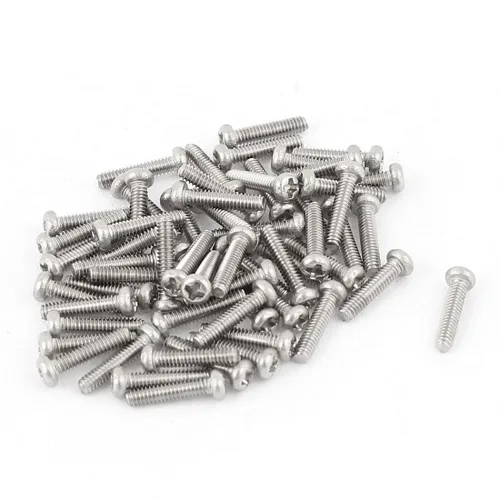 Vista 18 de uxcell Tornillos Phillips de cabeza cruzada de acero inoxidable 304 M2 x 0.118 in 60pcs