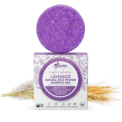 Vista 12 de Barra de champú de agua de proteína de arroz sólido con jabón para el cabello con efecto acondicionador - Barras de champú para cabello con todos