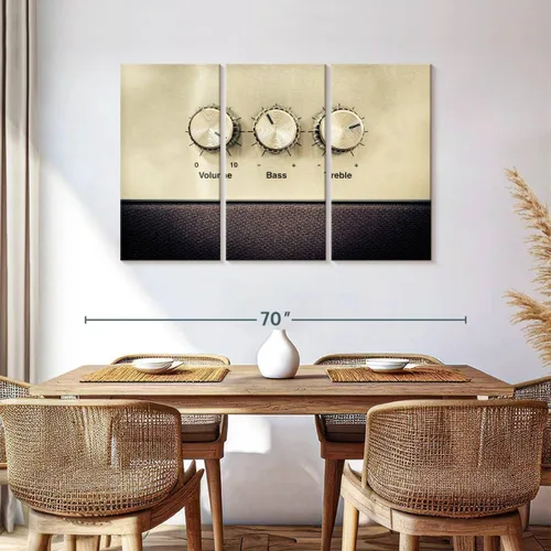 Vista 213 de Elephant Stock BW - Reproductor de discos de vinilo para pared, lienzo horizontal, decoración de pared de sala de estar de 3 piezas, impresión