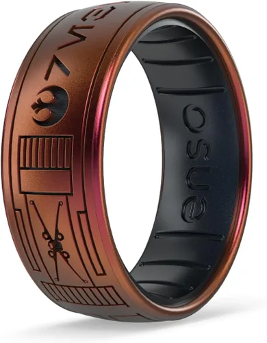 Vista 8 de Enso Rings Anillo de boda de silicona – Diseños grabados de Star Wars – Ajuste cómodo – Hecho en Estados Unidos – Ideal para uso activo