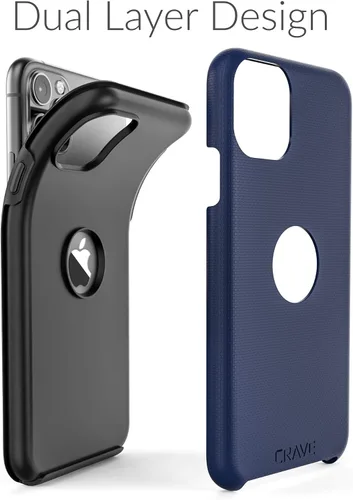 Vista 4 de Crave Funda para iPhone 11 Pro Max, funda de protección dual para iPhone 11 Pro Max, color azul marino