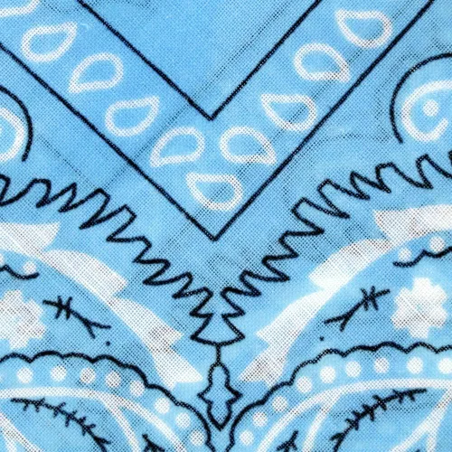 Vista 6 de OCD Bargain Bandana 100% algodón versátil grande Paisley bandanas en paquete de 5 (multicolor) (azul cielo), Azulclaro