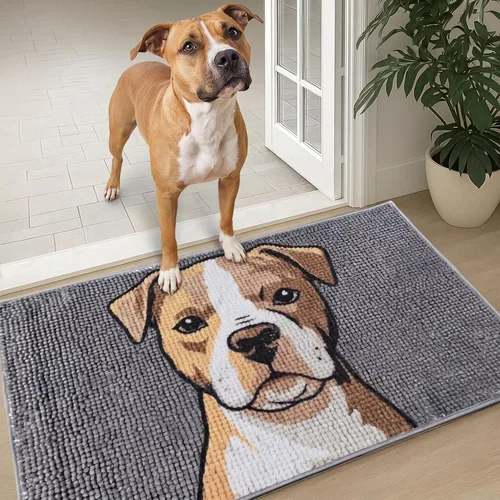 Vista 13 de Muddy Mat® - Tapete de microfibra altamente absorbente y alfombra para mascotas, antideslizante, grueso, lavable, suave de chenilla para cocina