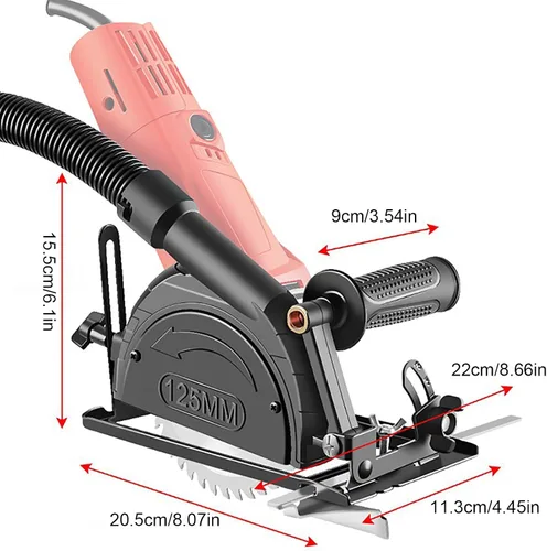 Vista 9 de Soporte para amoladora angular de 45 grados, ajustable, accesorios de amoladora angular para amoladora angular de 100 ~ 4.921 in, base de máquina