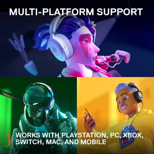 Vista 9 de SteelSeries Arctis Nova 1P Multi-System Gaming Headset Hi-Fi Drivers 360 Spatial Audio Comfort Design Durable Lightweight Noise-Cancelling Mic