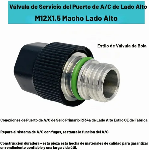 Vista 2 de Kit de núcleo de válvula de aire acondicionado Tapa y válvula AC R12 R134a Junta de teflón Refrigeración A/C Servicio de Aire Acondicionado