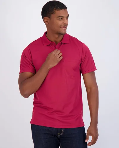 Vista 2 de Real Essentials Paquete de 3 Polo de manga corta para hombre con cuello seco y bolsillo - Activo Casual (disponible para tallas grandes y altas)