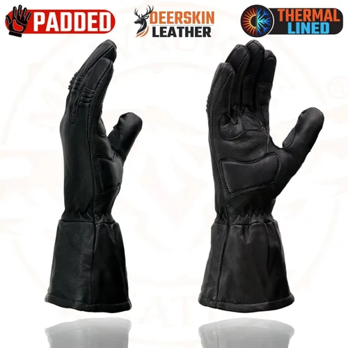 Vista 4 de Milwaukee MG7505 - Guantes de piel para hombre, color negro G039-NEGRO