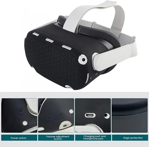 Vista 3 de JYMEGOVR for Oculus Quest 2 Controller Silicone Cover, Protective Case Set Accessories for Meta VR, Multi Colors Soft Shell Skin