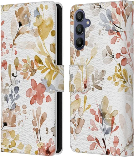 Vista 240 de Head Case Designs Officially Licensed Ninola Beige Wild Grasses Leather Wallet Case Compatible with Samsung Galaxy A07 4G