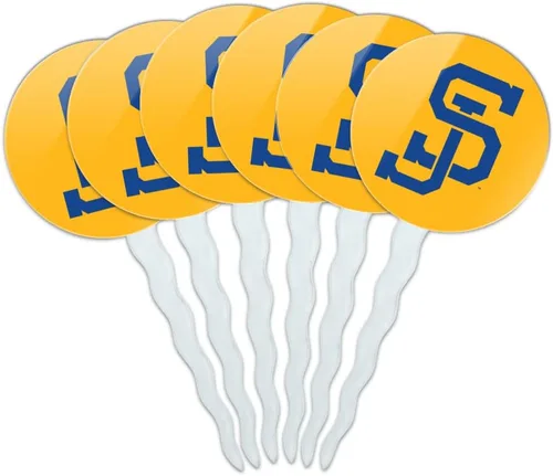 Vista 66 de Abilene Christian - Juego de 6 palillos para cupcakes con logotipo secundario