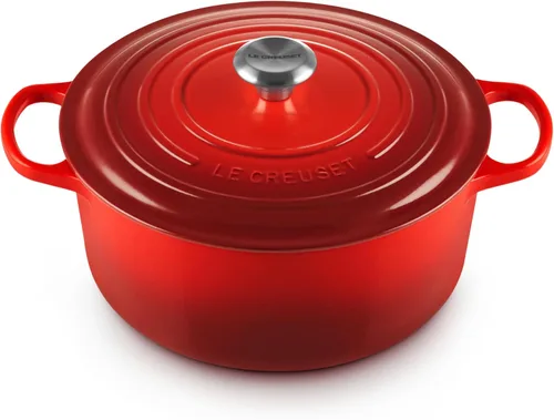 Vista 31 de Le Creuset Horno holandés redondo Signature de hierro fundido esmaltado, 4.5 cuartos de galón., Artichaut