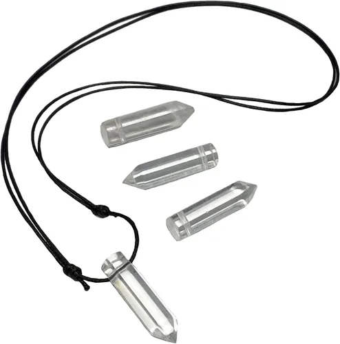 Vista 2 de Collar con colgante de piedra preciosa de bala, unisex, adultos, hombres y mujeres, 7 siete chakras, amuleto de protección curativa, amatista