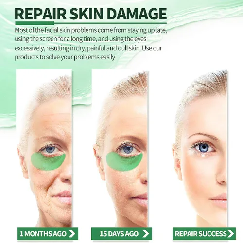 Vista 3 de Mascarillas para debajo de los ojos, hidratantes, nutritivas, mejoran las ojeras, blanquean, arrugas, proporcionan proteínas, vitaminas, colágeno
