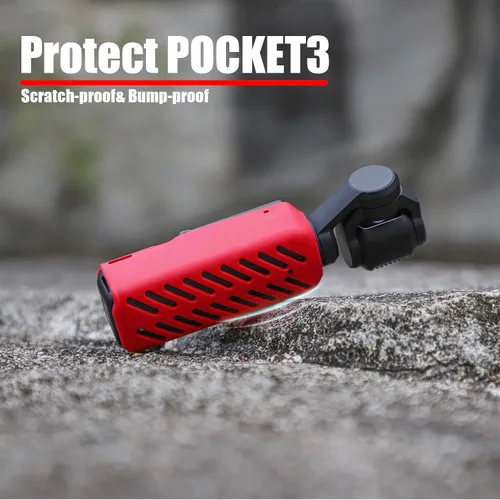 Vista 6 de Funda de silicona Pocket3 para DJI Osmo Pocket 3 accesorios de cámara, funda protectora suave antiarañazos y anticaídas