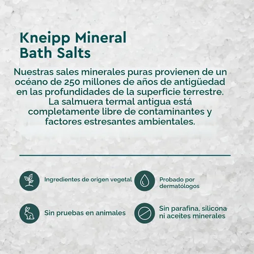 Vista 5 de Kneipp - Sales minerales de baño, 17.63 onzas