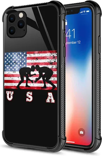 Vista 16 de CARLOCA Funda compatible con iPhone 13 Pro Max, diseño gráfico de identidad de grano de madera negra y roja, a prueba de golpes, antiarañazos