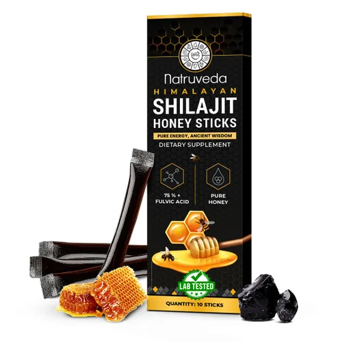 Vista 12 de Natruveda, Himalayan Shilajit - Palitos de miel para hombres y mujeres, 75% más de ácido fúlvico y oligominerales, miel cruda, azafrán y resina