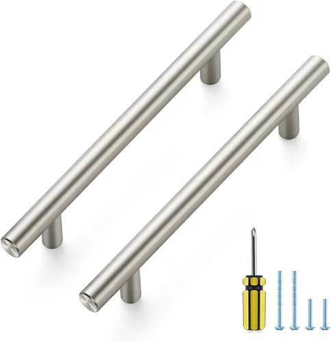 Vista 20 de Ravinte Brushed Nickel Cabinet Handles,Round T Pulls,10 Inch,30 Pack Níquel cepillado
