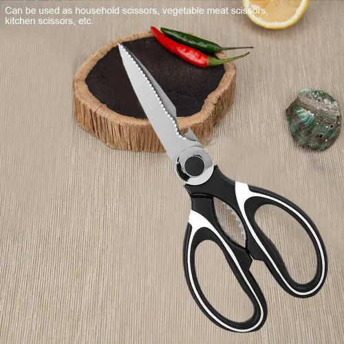 Vista 7 de Tijeras multifuncionales, acero inoxidable resistente al óxido con superficie lisa para el hogar, cocina, hogar