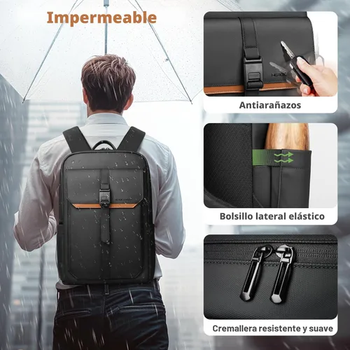 Vista 6 de hk-8201, Negro, Mochilas Tradicionales