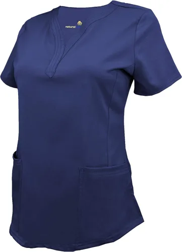 Vista 4 de Natural Uniforms Conjunto de uniforme médico ultra suave con cuello en Y para mujer 8200-9200