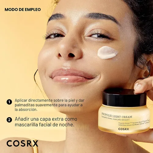 Vista 6 de COSRX Crema ligera de propóleo Full Fit, 2.19 onzas líquidas, propóleos 64.5%, hidratante hidratante diario y nocturno, cuidado de la piel coreano