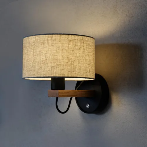 Vista 17 de DUHU Aplique de pared LED redondo, lámpara de pared de cemento gris cableada, lámpara de pared minimalista con diseño de acabado elegante