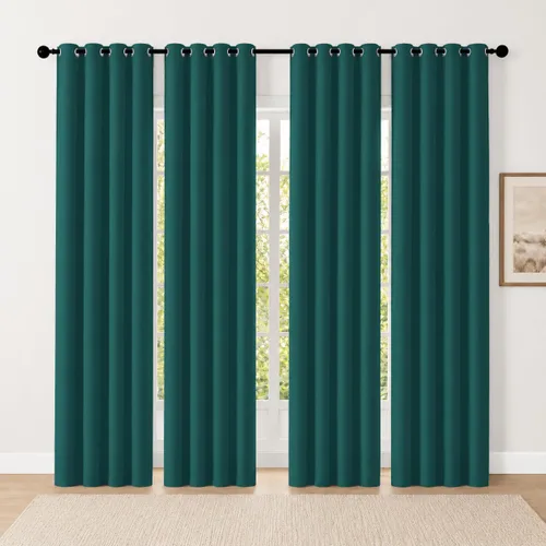 Vista 116 de Cortinas de oscurecimiento de habitación de 84 pulgadas de largo para dormitorio, sala de estar, cortinas térmicas aislantes con ojales
