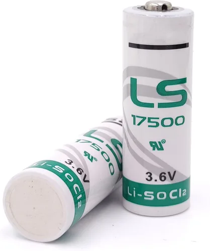 Vista 2 de 5 baterías de litio LS17500 (ER17500) de 3.6 voltios A (3600 mAh) de repuesto para respaldo de emergencia LS17500
