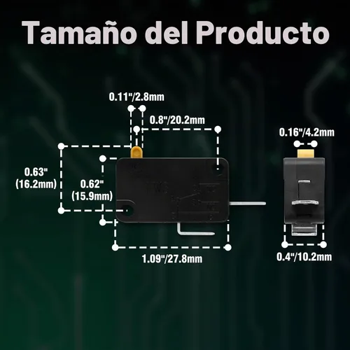 Vista 5 de BokWin 1 Pcs KW3 Snap Action Switch 125V/250V Interruptor de límite micro, máquina de café del aspirador de microondas de la freidora de aire