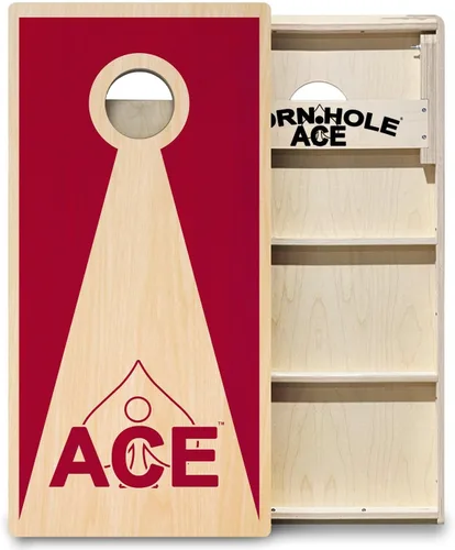 Vista 15 de CornholeAce ACE PRO Tablas de cornhole profesionales de triángulo inverso – ¡sin rebote! Patas anchas triples, madera contrachapada de abedul
