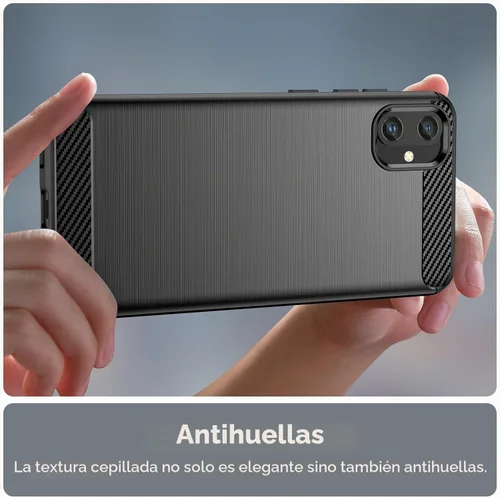 Vista 6 de Osophter Para Galaxy A05 Caso: con 2 unids Protector de pantalla Absorción de Golpes Flexible TPU Cubierta Protectora de Caucho para Samsung Galaxy