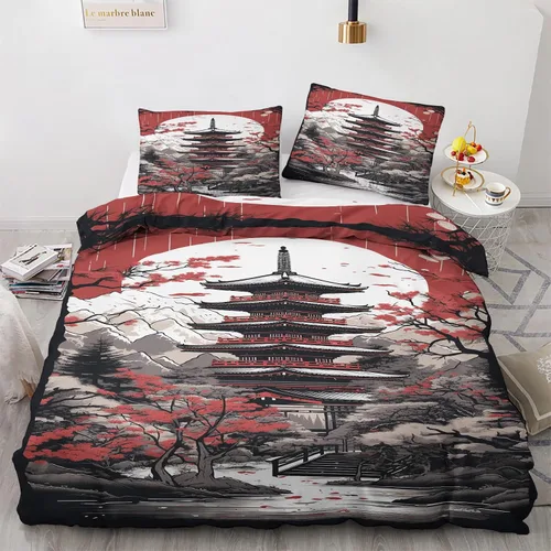 Vista 44 de Funda de edredón de ancla, tamaño individual, juego de cama náutico, 2 piezas, funda de edredón con patrón de microfibra suave con lazos