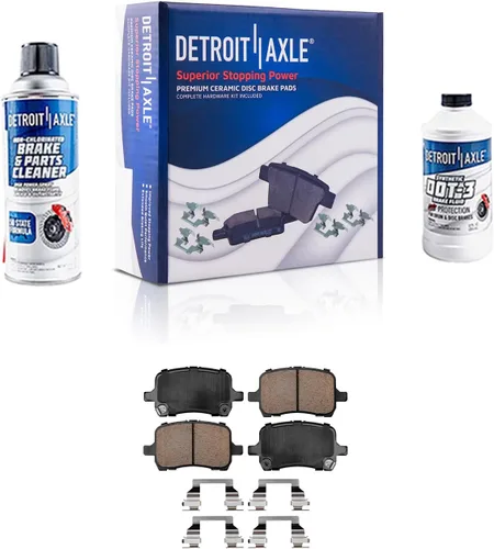 Vista 24 de Detroit Axle - Pastillas de freno de cerámica delanteras Reemplazo de pinza de freno derecha para Dodge Ram 1500 Dakota, Ram 1500 Classic - Juego