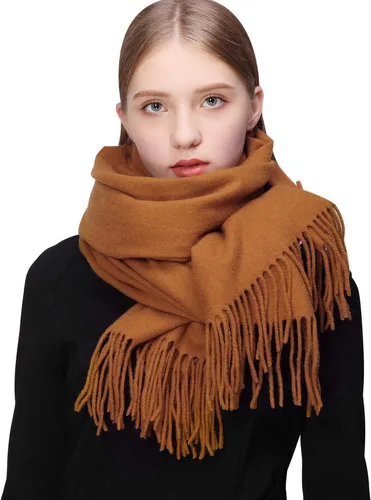 Vista 19 de RIIQIICHY Bufanda 100% de lana, chales y envolturas de pashmina para mujer, cachemira cálida para invierno, bufandas suaves más gruesas