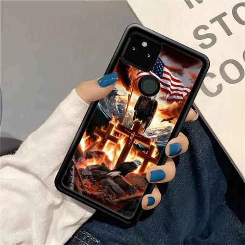 Vista 351 de Compatible con Google Pixel 4A 5G Mobile Case Creative Acrylic Panel trasero Silicona Protección Grip especialmente diseñado para Google Pixel 4A 5G