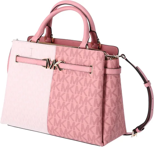 Vista 3 de Michael Kors Reed - Bolso bandolera convertible grande con bloques de color MK Signature